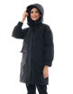 Εικόνα για Biston fashion γυναικείο μακρύ μπουφάν με ενσωματωμένη κουκούλα Μαύρο 48-101-055