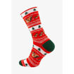 Εικόνα για Κάλτσες με Χειμωνιάτικα Σχέδια Σκίουροι Ζακάρ Κόκκινες- 1 Ζευγάρι Vincent Creation 2188