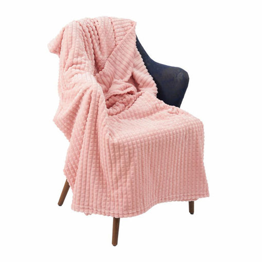 Εικόνα για Κουβέρτα Fleece Flannel 200x220 cm Ροζ 100% Polyester Heinner