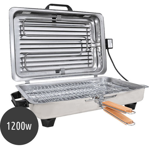 Εικόνα για Ψησταριά Inox Ορθογώνια 1200W ΓΙΓΑΣ 51 x 36 x 15 cm Roller Kappatos 20107