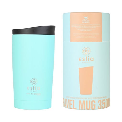 Εικόνα για Θερμός Travel Mug Save The Aegean 350ml Bermuda Green Estia 01-20385