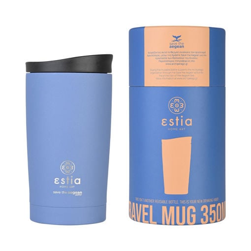 Εικόνα για Θερμός Travel Mug Save The Aegean 350ml Denim Blue Estia 01-20378