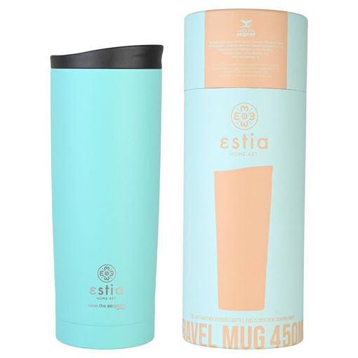 Εικόνα για Θερμός Travel Mug Save The Aegean 450ml Bermuda Green Estia 01-20330