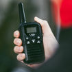 Εικόνα για Επαναφορτιζόμενο PMR Walkie Talkie με φακό και καλώδιο 8 km – 0.5W Mαύρο Osio OPM-1050