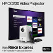 Εικόνα για Projector Full HD 1080p με Roku Express, 84″ πανί οθόνης, ενσωματωμένα ηχεία, 200 LED, HDMI, διπλό USB, Aux-Out και τηλεχειριστήριο – 68W, HP CC200 3-ΙΝ-1