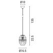 Εικόνα για Φωτιστικό Κρεμαστό Μονόφωτο Ε27 Σχοινί-Μέταλλο Eurolamp 144-32009