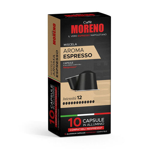 Εικόνα για Κάψουλες Αλουμινίου Συμβατές Με Nespresso Moreno Aroma Espresso  – 10 Κάψουλες