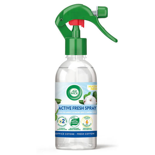 Εικόνα για Air Wick Active Fresh Spray Fresh Cotton 237ml - Οικολογικό Αρωματικό Χώρου με Φυσικά Αιθέρια Έλαια
