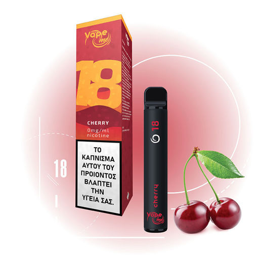 Εικόνα για Vape Me Ηλεκτρονικό Τσιγάρο Μίας Χρήσης 1400 Εισπνοών Cherry #18 2ml 0mg Νικοτίνη