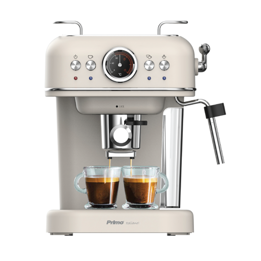 Εικόνα για Μηχανή Καφέ Espresso PREM-40445 Primo Eco 20 Bar 3 σε 1 με αναλογικό καντράν θερμοκρασίας Ιβουάρ-Chrome