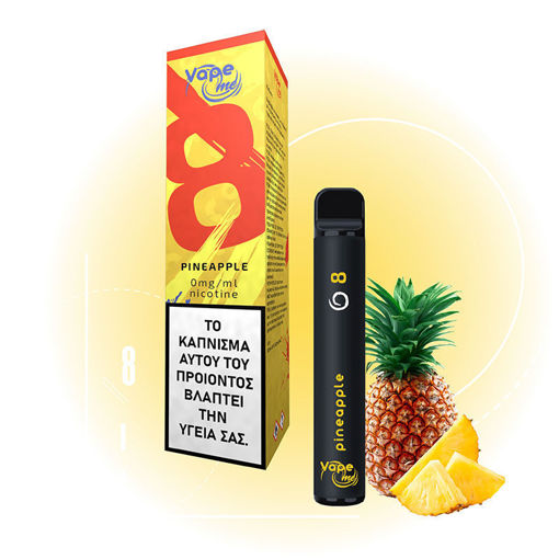 Εικόνα για Vape Me Ηλεκτρονικό Τσιγάρο Μίας Χρήσης 800 Εισπνοών Pineapple #8 2ml 0mg Νικοτίνη