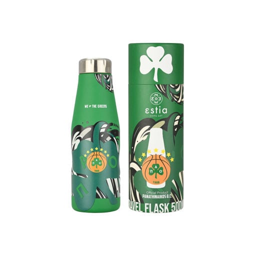 Εικόνα για Θερμός Ανοξείδωτο Travel Flask PANATHINAIKOS BC EDITION WE THE GREENS 500ml Πράσινο Estia 00-27186