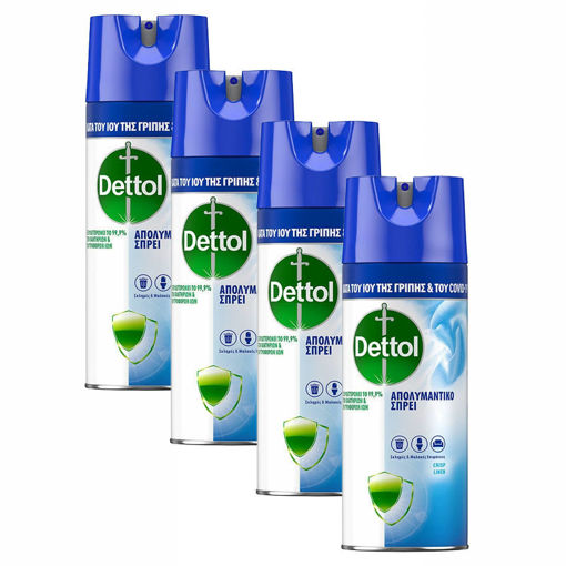 Εικόνα για Απολυμαντικό Spray Dettol Crisp Linen 400 ml 4 Τεμάχια