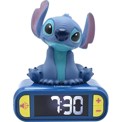 Εικόνα για Ψηφιακό ρολόι ξυπνητήρι Disney Stitch Night Light επιτραπέζιο με φωτισμό και μελωδίες Lexibook RL800D