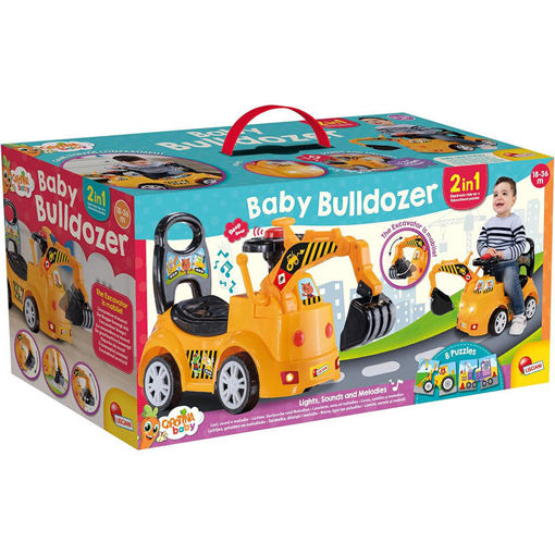 Εικόνα για Lisciani Carotina Baby Bulldozer Περπατούρα 2 σε 1 με Φώτα & Ήχους 18-36 Μηνών 102242