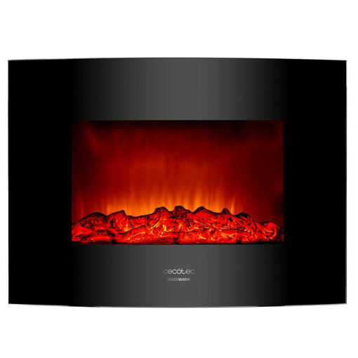 Εικόνα για Ηλεκτρικό Τζάκι Cecotec 2000W 22" Επιτοίχιο - Curved Glass & LED Φλόγες READYWARM 2200 CURVED FLAMES CONNECTED 05365
