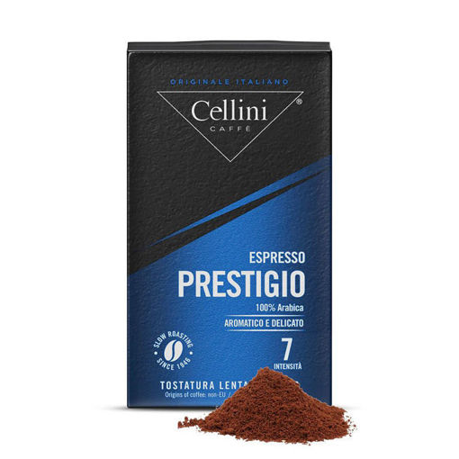 Εικόνα για Καφές Αλεσμένος Prestigio 100% Arabica για Μόκα & Μηχανές Εσπρέσο  100% Arabica 250 gr CellinI