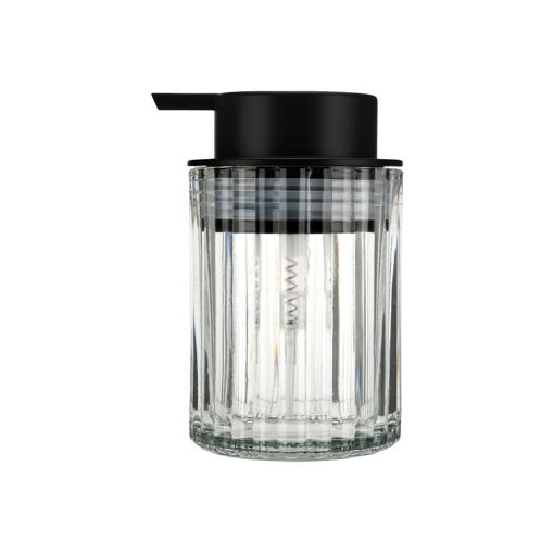 Εικόνα για Αντλία Σαπουνιού ALIVIO Γυάλινη Ανάγλυφη 300ml Διαφανής - Κομψός Σχεδιασμός Μπάνιου Estia 02-28824