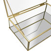 Εικόνα για Γυάλινο Κουτί Οργάνωσης Κοσμημάτων Estia με Καθρέφτη & Χρυσό Μεταλλικό Πλαίσιο 24x14x6cm Estia 02-28183