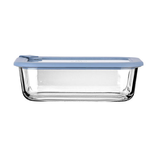 Εικόνα για Γυάλινο Φαγητοδοχείο ColorSeal 1050ml | Βιοπυριτικό Γυαλί με Καπάκι Σιλικόνης & Άνοιγμα Εξαερισμού Μπλε Estia 01-26530