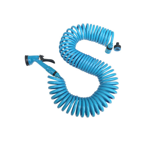 Εικόνα για Σπιράλ Λάστιχο Ποτίσματος Terra 15m με Πιστόλι 4 Λειτουργιών - Γαλάζιο Estia 00-31152
