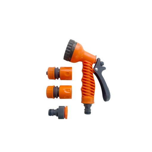Εικόνα για Σετ Ποτίσματος Terra 4 Τεμαχίων - Πιστόλι Νερού 7 Λειτουργιών με Ταχυσυνδέσμους Estia 00-31343