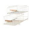 Εικόνα για Καλάθι Οργάνωσης Allure Μεταλλικό 2 Επιπέδων - Συρταρωτό Εκρού με Ξύλινες Λαβές 36.5x25cm Estia 02-30100