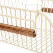 Εικόνα για Μεταλλικό Καλάθι Οργάνωσης Allure Στοιβαζόμενο - Εκρού με Ξύλινες Λαβές 26.5x29.5cm Estia 02-30124