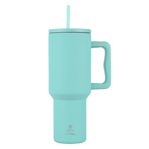 Εικόνα για Θερμός Straw Tumbler XL Save The Aegean 1200ml Bermuda Green - Ανοξείδωτο με Καλαμάκι Estia 01-32203