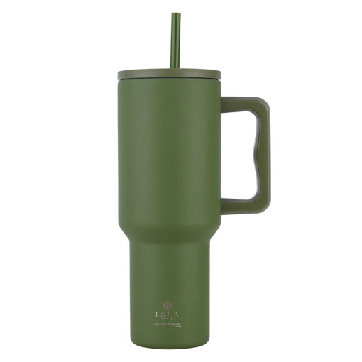 Εικόνα για Θερμός Straw Tumbler XL Save The Aegean 1200ml Forest spirit - Ανοξείδωτο με Καλαμάκι Estia 01-32173