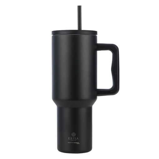 Εικόνα για Θερμός Straw Tumbler XL Save The Aegean 1200ml Midnight Black - Ανοξείδωτο με Καλαμάκι Estia 01-32180