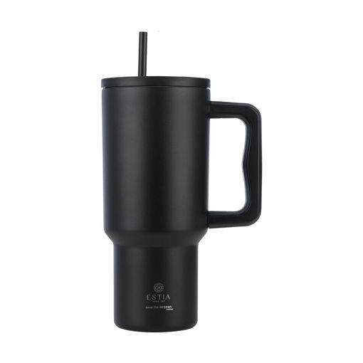 Εικόνα για Θερμός Straw Tumbler XL Save The Aegean 900ml Midnight Black - Ανοξείδωτο με Καλαμάκι Estia 01-32111