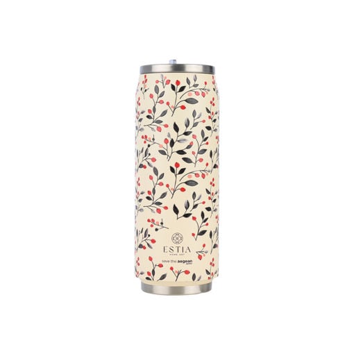 Εικόνα για Θερμός Travel Cup Save The Aegean 500ml Bloom Beige - Ανοξείδωτο με Καλαμάκι Estia