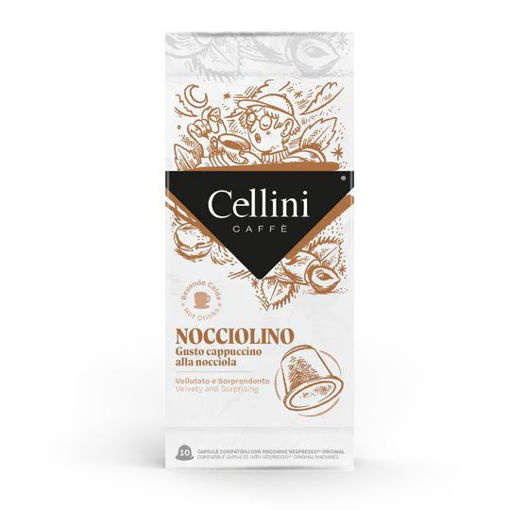Εικόνα για Αρωματικός Καπουτσίνο με Φουντούκι Cellini Nocciolino - 10 Κάψουλες Συμβατές με Nespresso