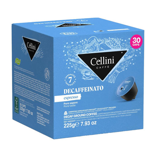 Εικόνα για Ιταλικός Καφές Decaffeinato Συμβατός με Dolce Gusto Cellini - 30 Κάψουλες με Ένταση 7/13