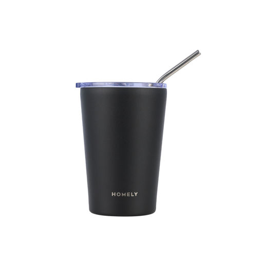 Εικόνα για Θερμός Mug Homely 400ml Midnight Black - Κούπα Ανοξείδωτη BPA Free με Καλαμάκι 6h Κρύο/Ζεστό Estia 01-32623