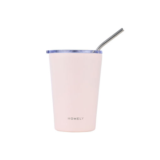 Εικόνα για Θερμός Mug Homely 400ml ROSE QUARTZ - Κούπα Ανοξείδωτη BPA Free με Καλαμάκι 6h Κρύο/Ζεστό Estia 01-32678