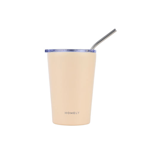 Εικόνα για Θερμός Mug Homely 400ml SANDSTONE - Κούπα Ανοξείδωτη BPA Free με Καλαμάκι 6h Κρύο/Ζεστό Estia 01-32647