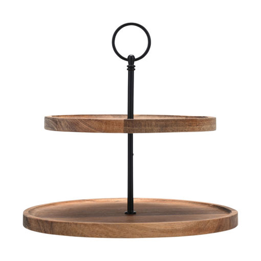 Εικόνα για Δίσκος Σερβιρίσματος Allure 2 Επιπέδων - Ξύλο Ακακίας με Μεταλλικό Σκελετό 25x25cm Estia 01-30933