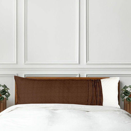 Εικόνα για Μαξιλαροθήκη με Φερμουάρ Για Μαξιλάρι Σώματος Body Pillow Καφέ  Microsatin 50 x 160 cm