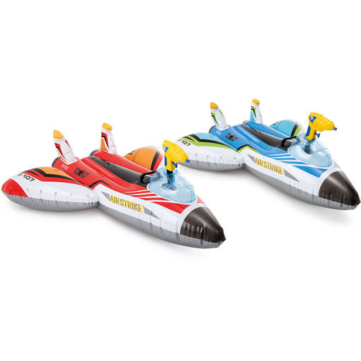 Εικόνα για INTEX Water Gun Plane Ride-On 117x117cm - Παιδικό Φουσκωτό Αεροπλάνο με Νεροπίστολο 57536
