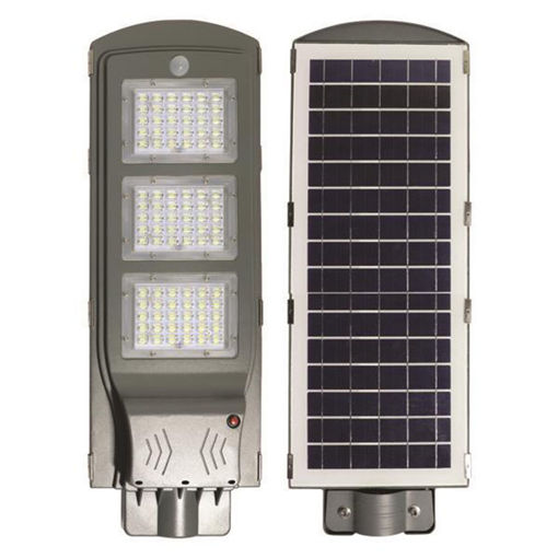 Εικόνα για Ηλιακό Φωτιστικό Δρόμου LED 60W με Αισθητήρα Κίνησης - IP65 Γκρι 5100lm | Σειρά PLUS Eurolamp 200-57808