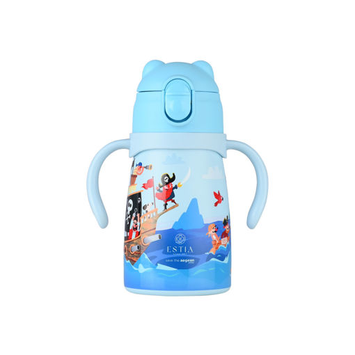 Εικόνα για Θερμός Παιδικό Bubble Bottle Save the Aegean 300ml TREASURE QUEST με Καλαμάκι Estia 01-33200