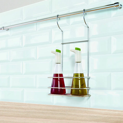 Εικόνα για Θήκη Χρωμίου για 2 Μπουκάλια 1 lt. 22 x 10 x 41 εκ. Metaltex Lonardo 350327