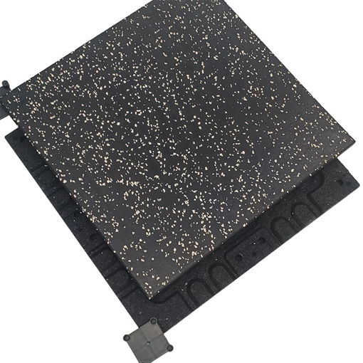 Εικόνα για Πάτωμα Γυμναστηρίου Διπλής Επίστρωσης 100x100x2cm - Professional με Άσπρες Κουκίδες EPDM Viking 106607