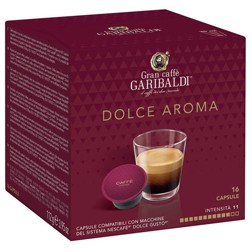 Εικόνα για Κάψουλες Καφέ GARIBALDI Dolce Aroma - Συμβατές Dolce Gusto, 16τμχ, Σκούρο Καβούρδισμα, Ένταση 11/13