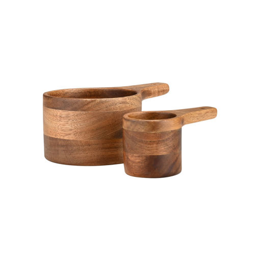 Εικόνα για Set 2 Ξύλινες Μεζούρες Κουζίνας Allure 13,7cm & 9,4cm - Ακακία Estia 01-34634