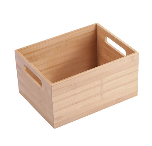 Εικόνα για Κουτί Οργάνωσης Bamboo Essentials με Λαβές 26x18.5x16.5cm Στοιβαζόμενο - Αποθήκευση Bamboo Estia 02-31435