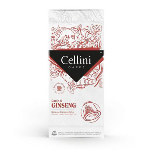 Εικόνα για Ρόφημα Τζίνσενγκ Με Καφέ Σε Συμβατές Κάψουλες με Nespresso Cellini - 10 Κάψουλες
