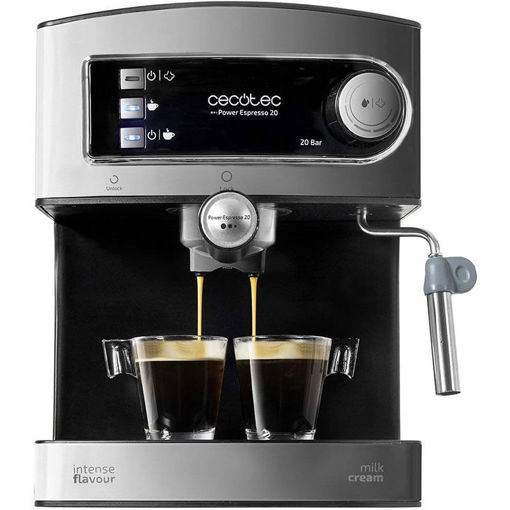 Εικόνα για Μηχανή Espresso Cecotec Power Espresso 20 - 850W, 20 Bar, Σύστημα Αφρόγαλα, Inox